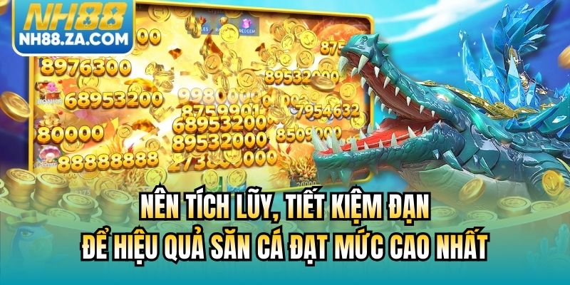 Nên tích lũy, tiết kiệm đạn để hiệu quả săn cá đạt mức cao nhất